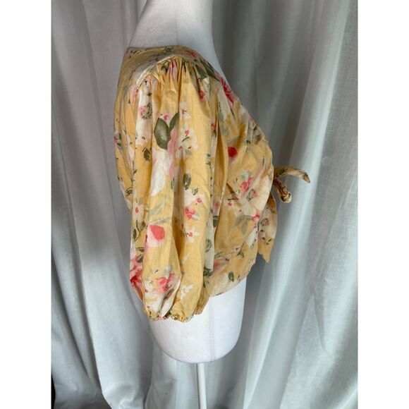 Abercrombie & Fitch Striped Peplum Button-Up Blouse - Size L - Picture 3 of 5